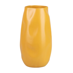 Florero Ceramica Amarillo Mate 19x19x36 Cm