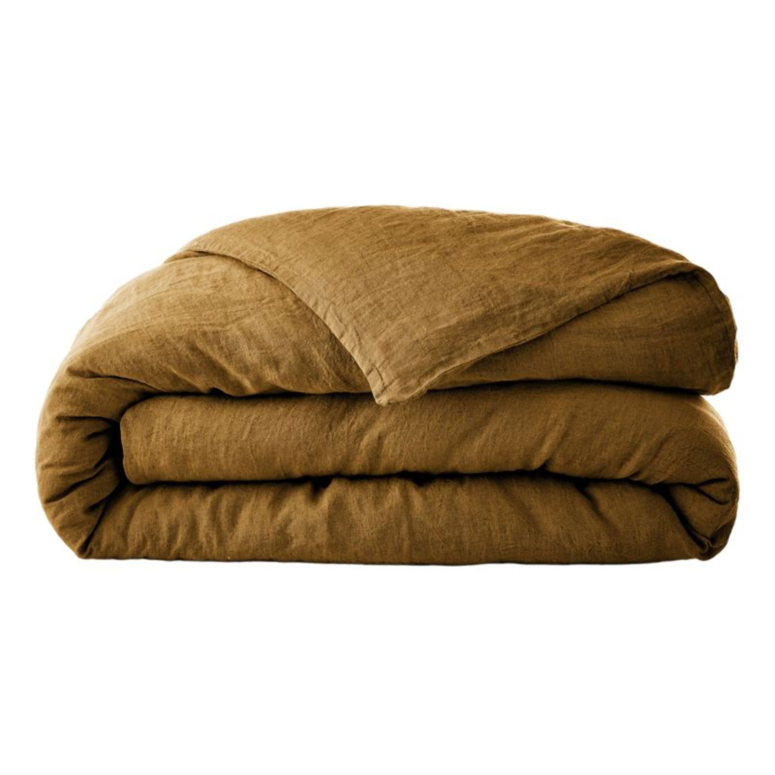Housse de couette "Soline" Lin lavé - Couleur: Soline Caramel