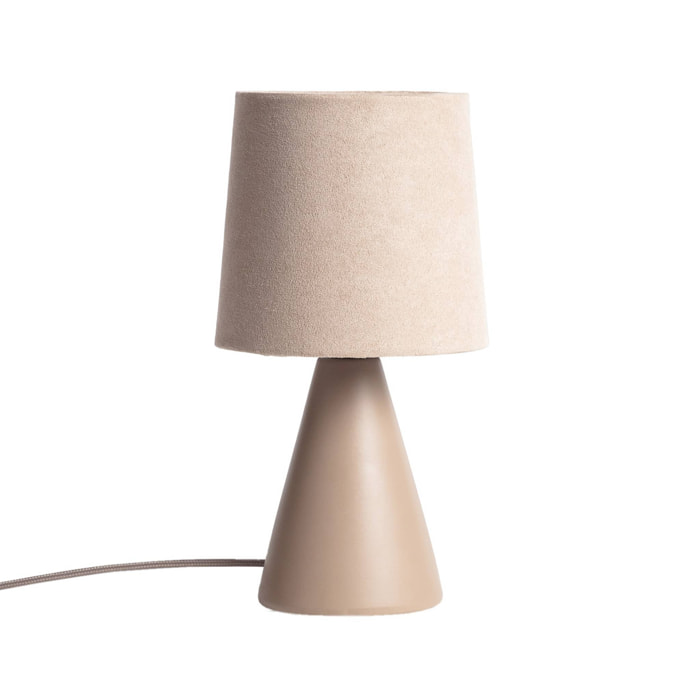 Lampe à poser céramique Alban marron Ø 13cm