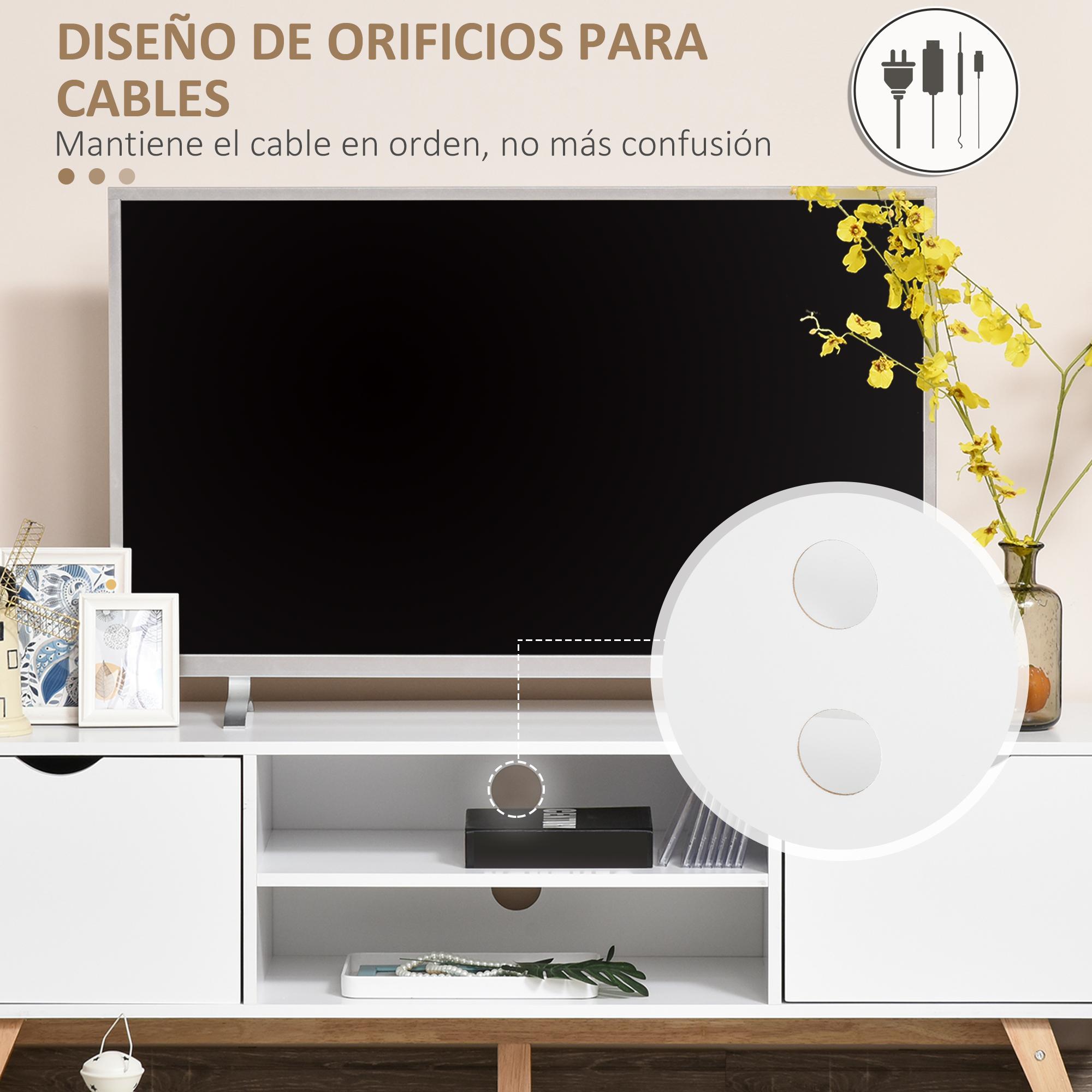 Soporte para TV con Armarios Estantes de Madera 150x39x50 cm