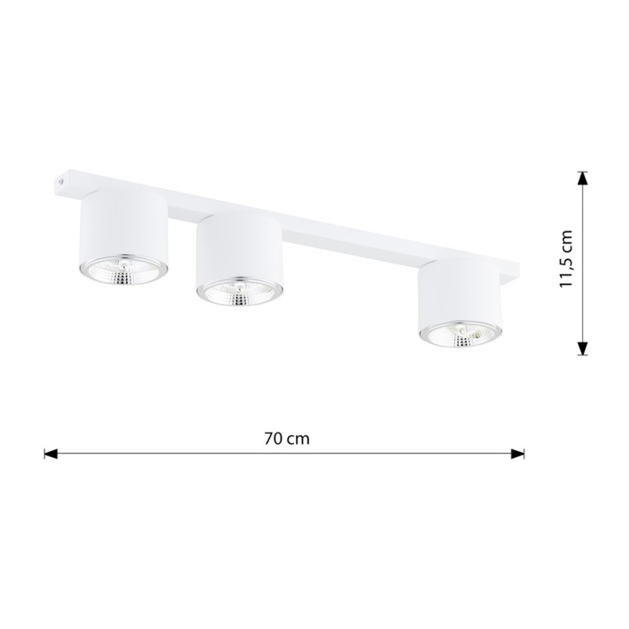 Faretto da soffitto Nano in acciaio bianco
