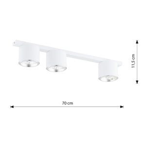 Faretto da soffitto Nano in acciaio bianco