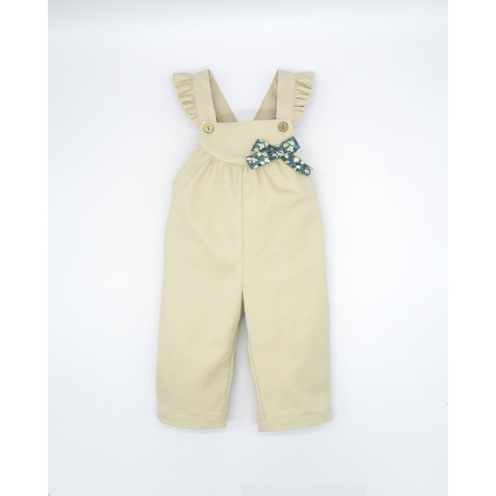 PETO SARGA LAZO FLOR BEIGE