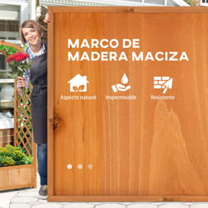 Jardinera Enrejado con Arco para Trepadoras Decoración en Jardín 83x36x152 cm