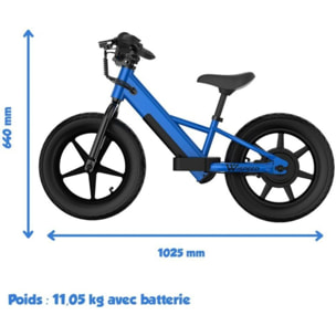 Draisienne enfant WISPEED WIKIDS bleu 14' 100W