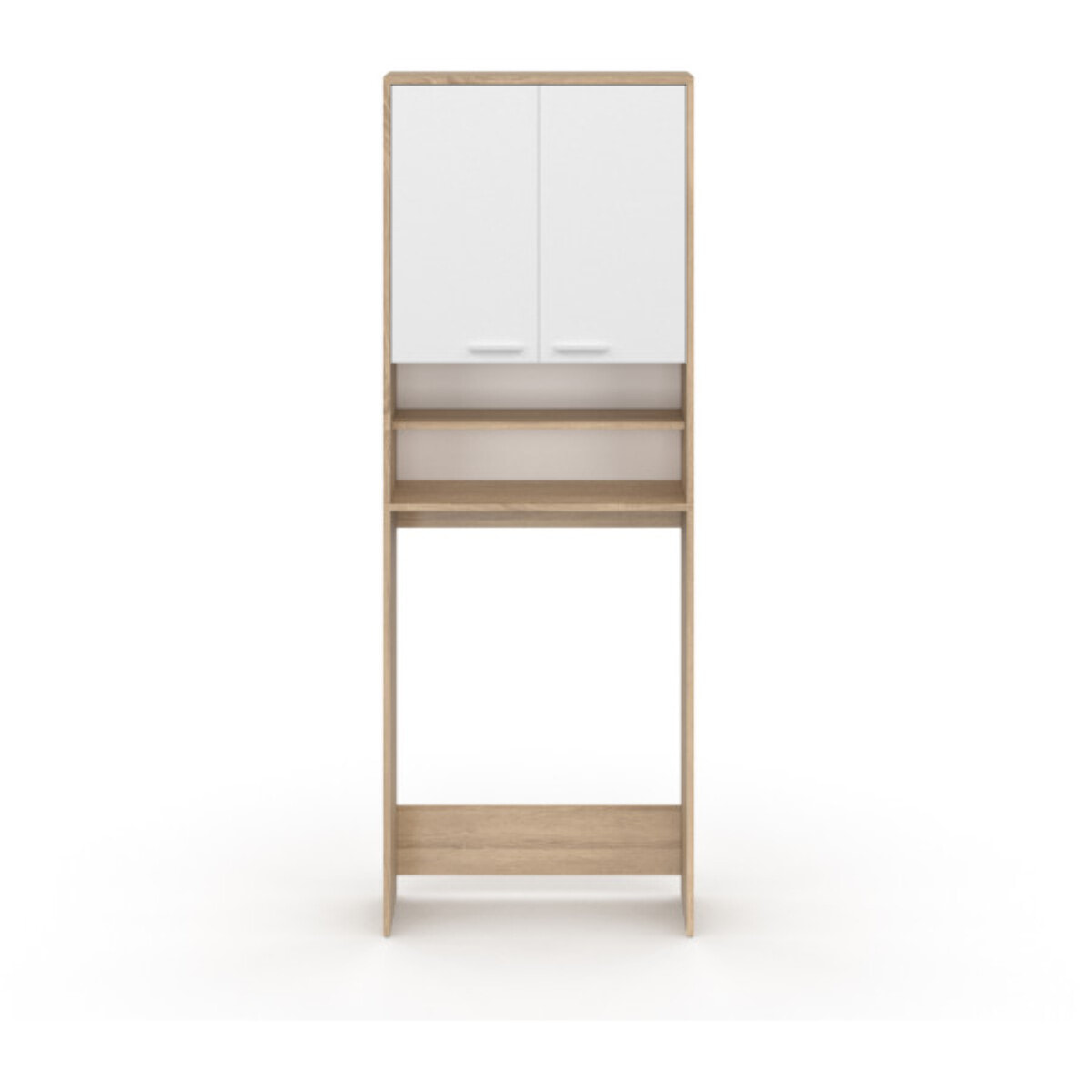 Meuble dessus machine à laver Will blanc et bois