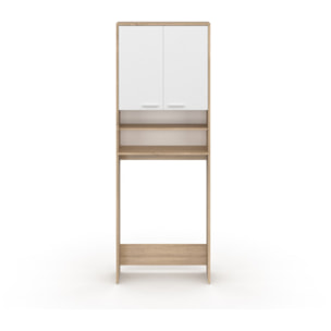 Meuble dessus machine à laver Will blanc et bois