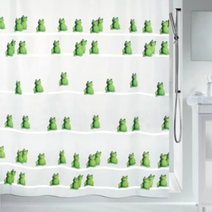 Rideau de douche Polyester QUACK 180x200cm Vert & Blanc Spirella