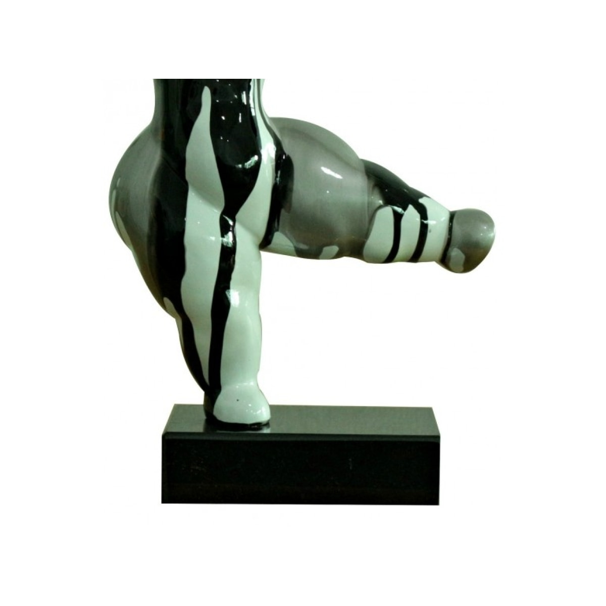 Statue femme danseuse grise noire en résine H33cm - APAZ