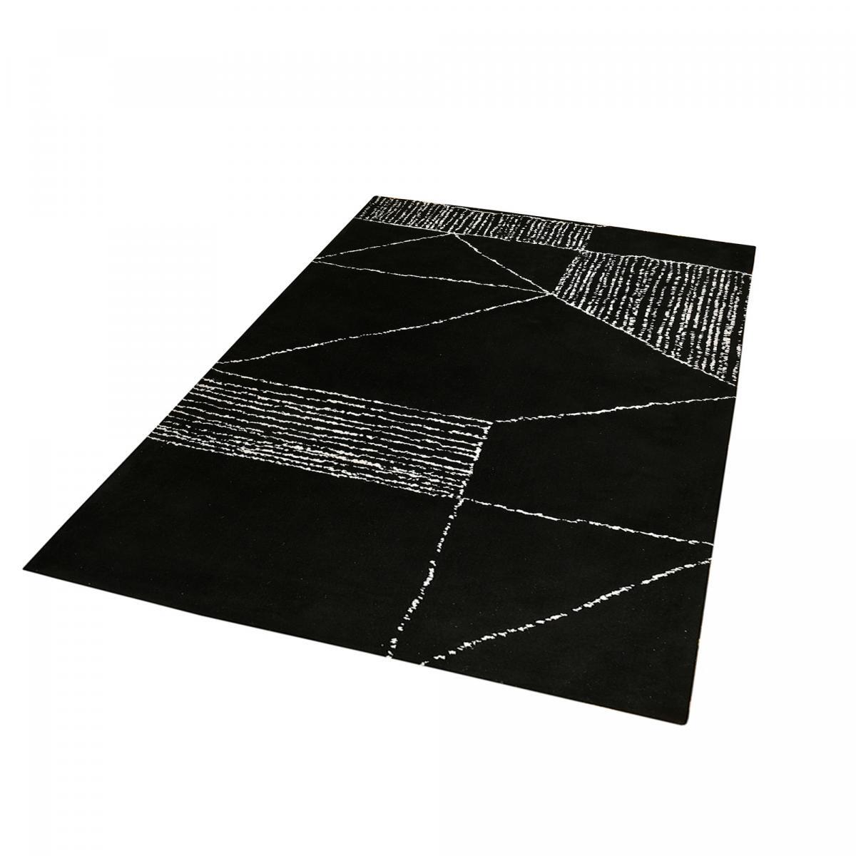 Tapis tufté à la main aux motifs géométriques