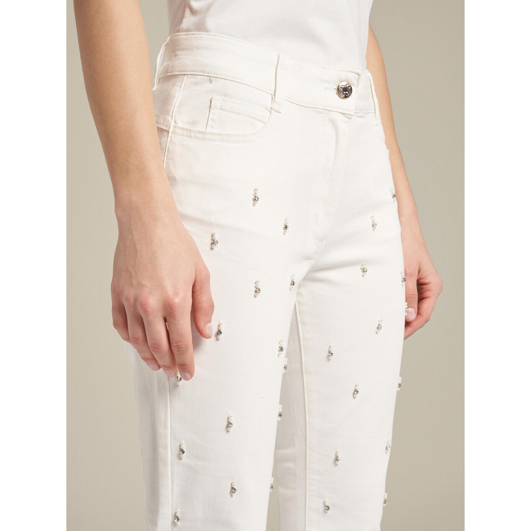 Elena Mirò - Pantalones luxury con cinco bolsillos - Blanco