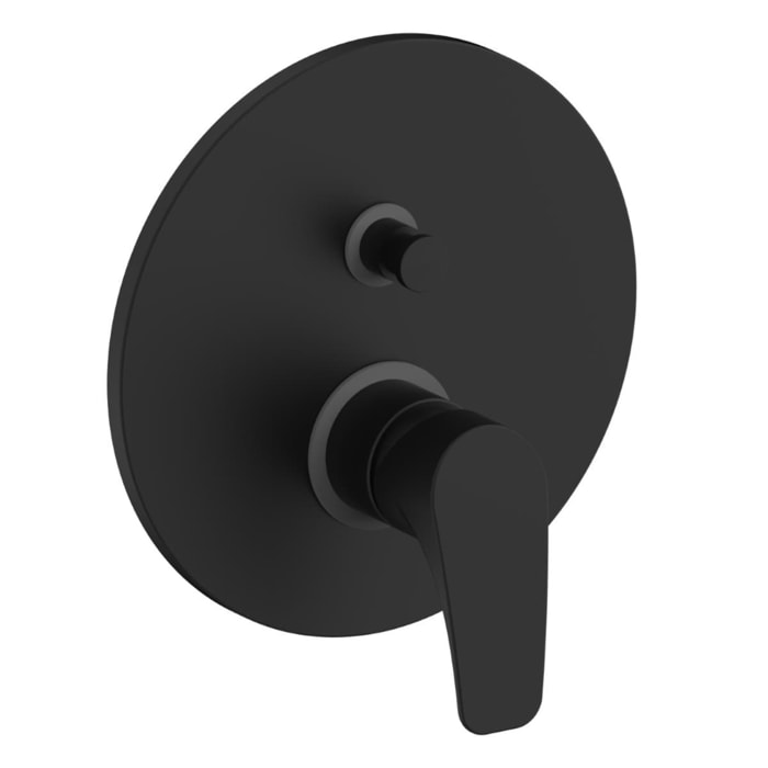 Project mitigeur de baignoire à encastrer à levier, 2 sorties, corps d'encastrement inclus, noir mat (SATBSPRO215C)