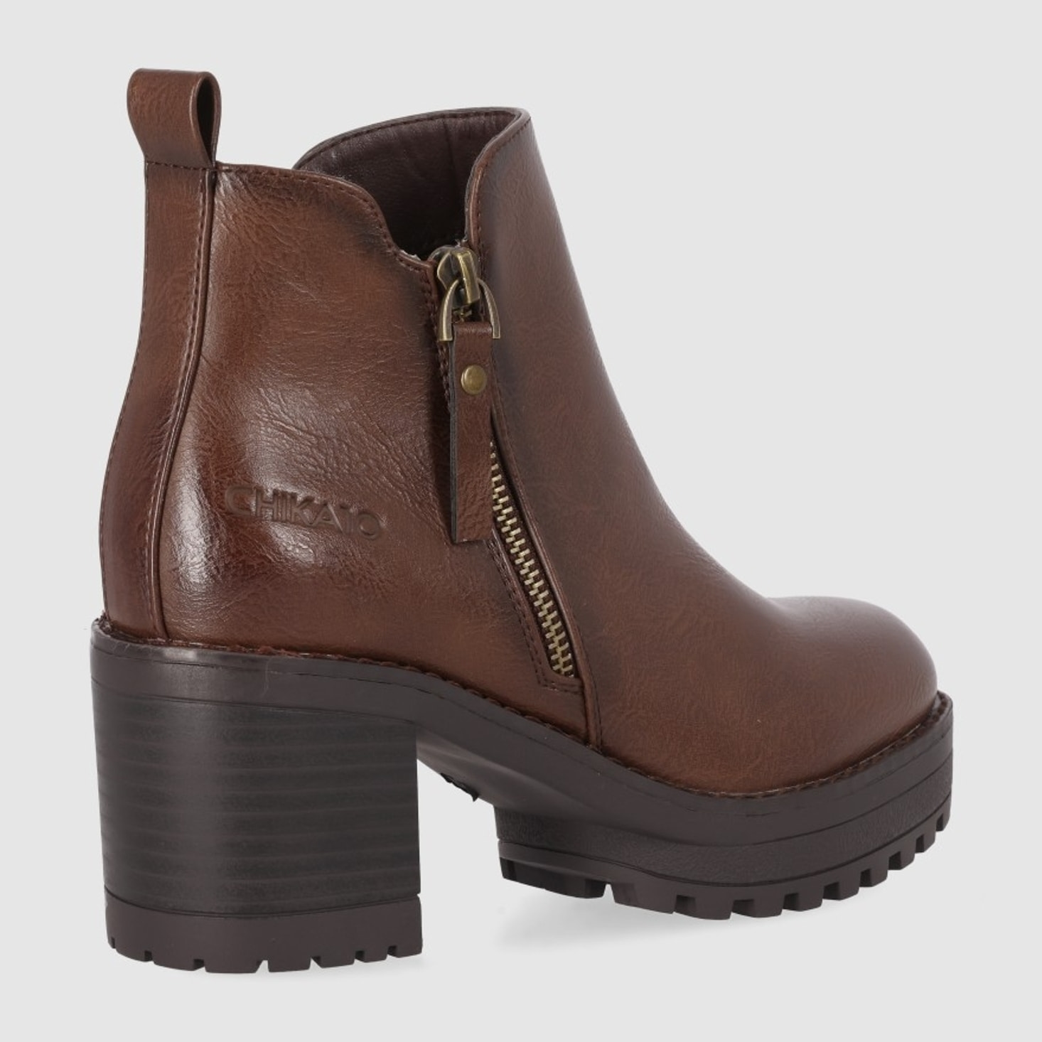 Botines - Marron - Tacón: Bajo