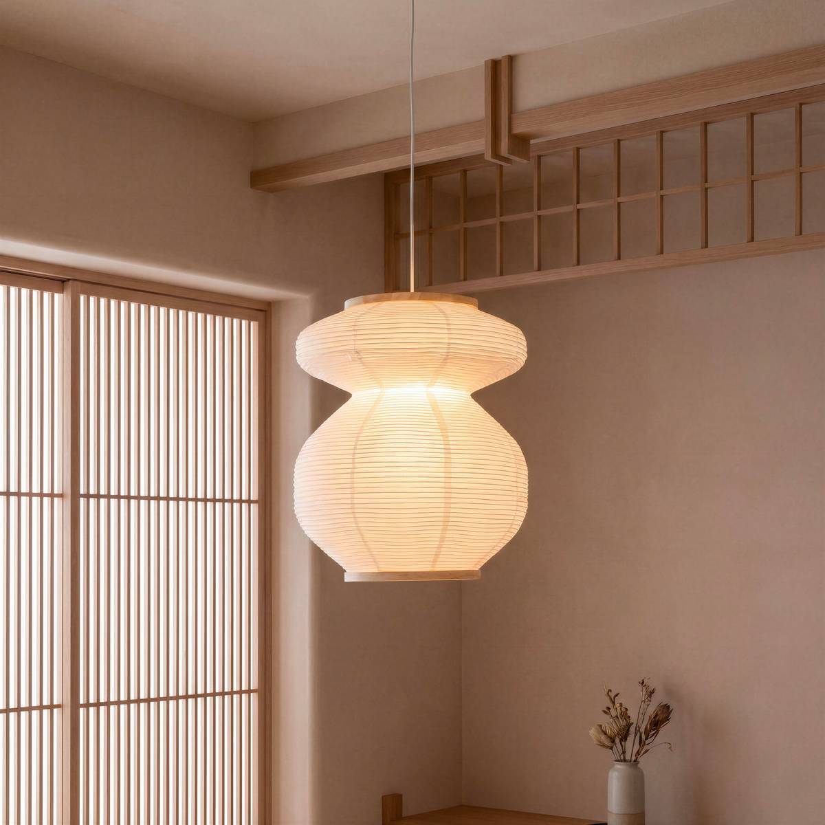 Suspension Nika ronde D.45cm blanc