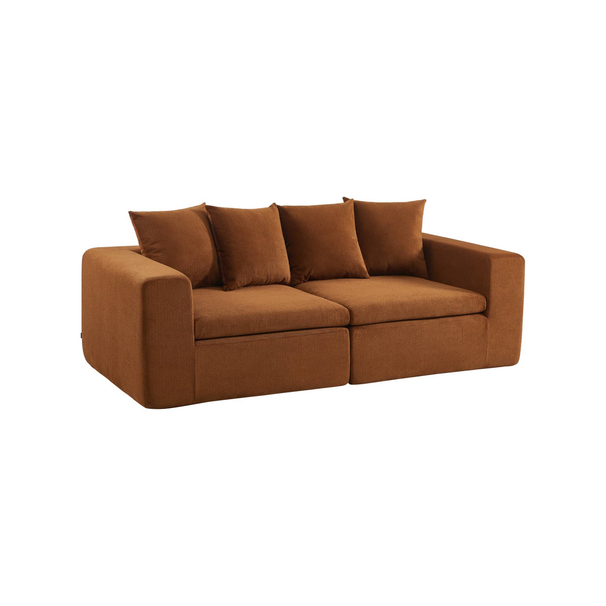 Canapé modulable tissu chenille 3 places MOVI