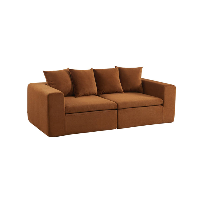 Canapé modulable tissu chenille 3 places MOVI
