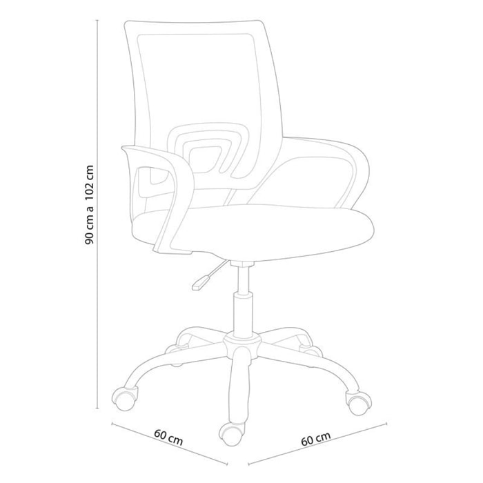 Silla de oficina Vita Negro