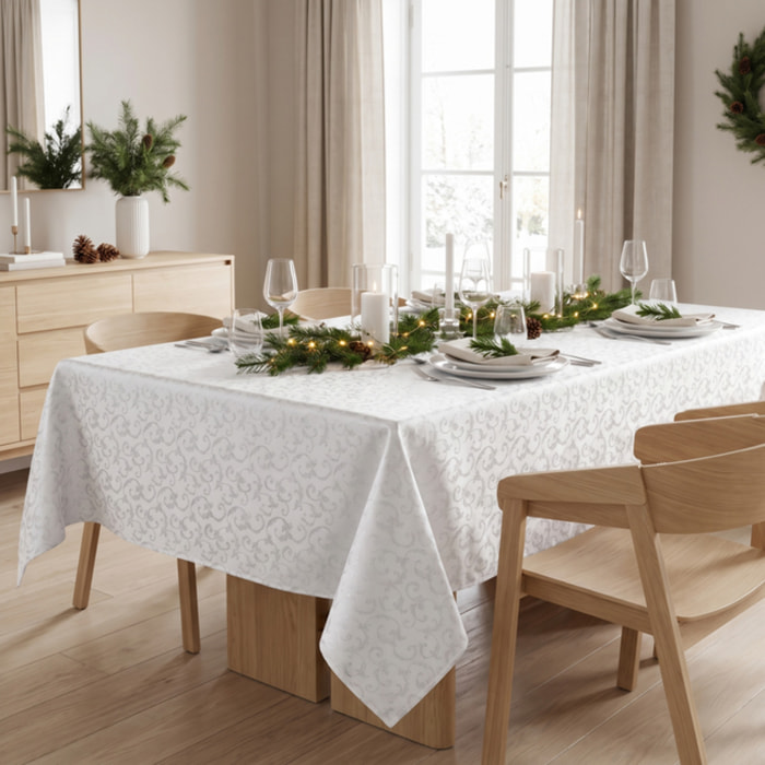 Tovaglia jacquard lurex in poliestere - GRIGIO/ARGENTO