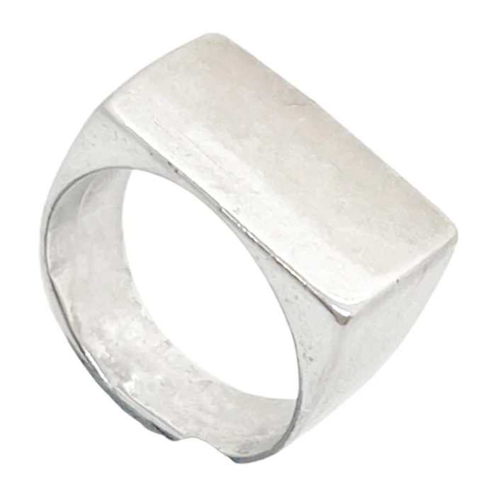 Anillo sello Blan en plata 7 micras