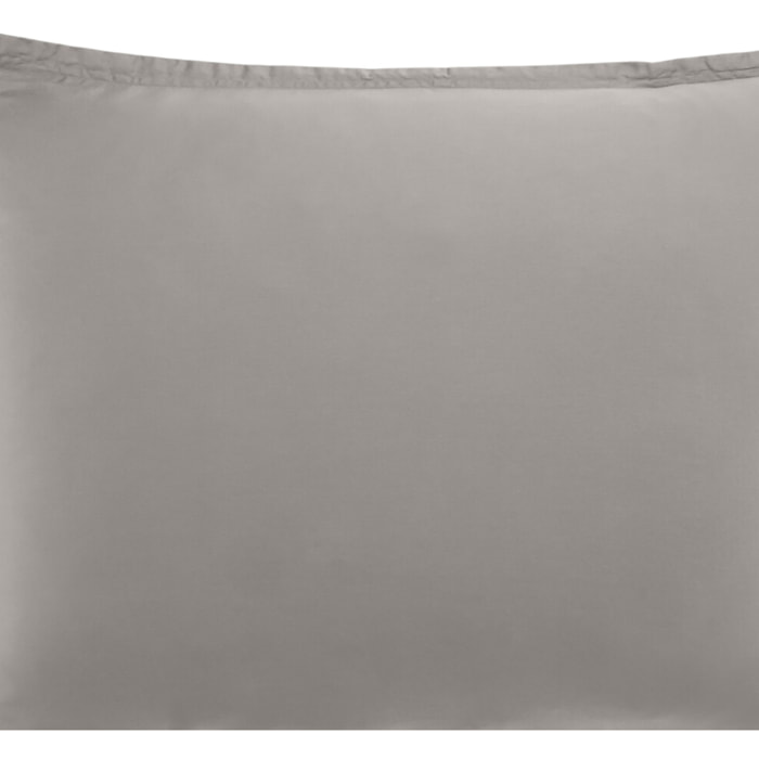 Paire de Taies D'oreiller 1pcs 100% Satin De Coton 105 Fils Gris Clair