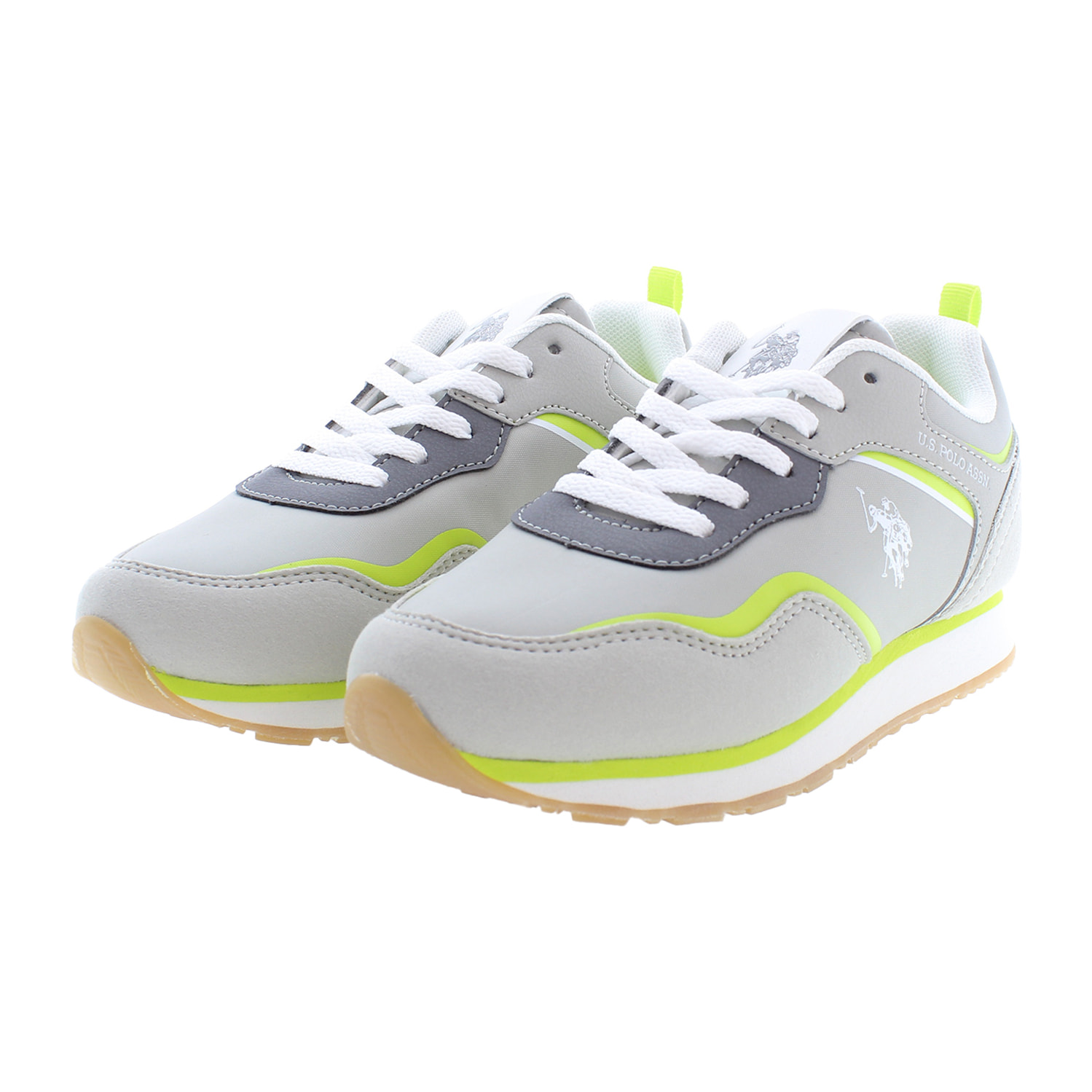 Sneakers U.S. Polo Assn Light Gray-Light Green