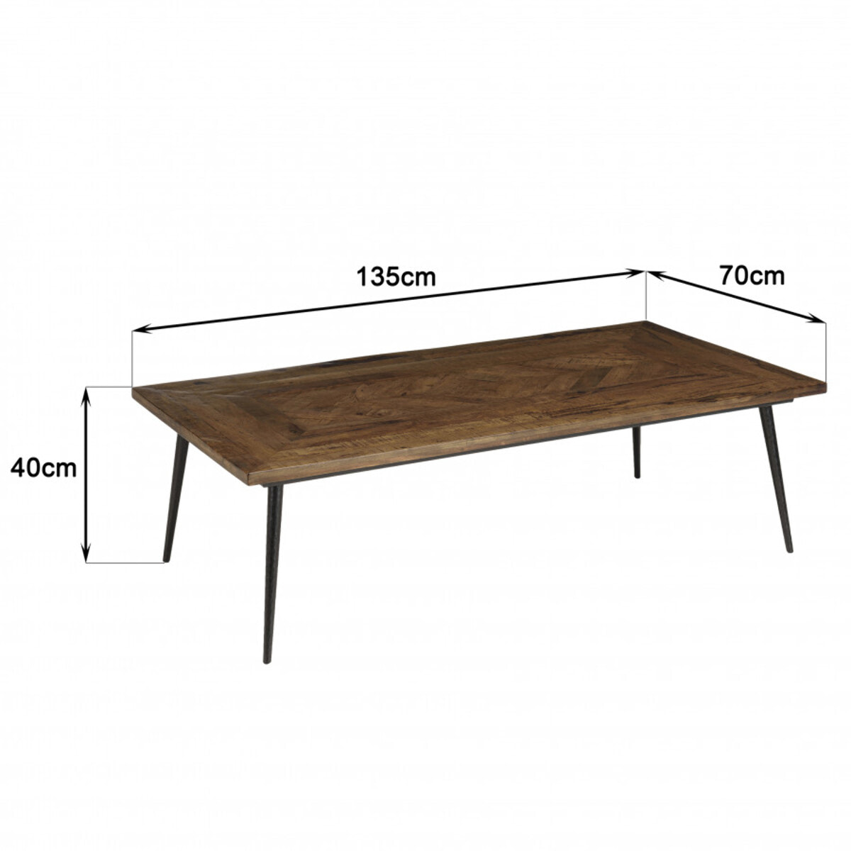 KIARA - Table basse rect. 135x70cm formes géométriques