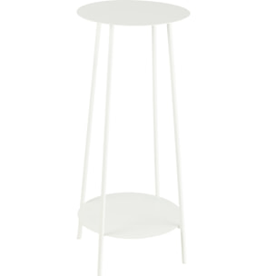 J-Line présentoir à Fleurs Deux - métal - blanc