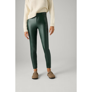 Leggings jeans da donna in tessuto gommato