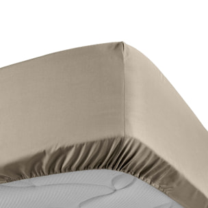 Drap Housse Uni 100% Percale de Coton ORIGINE - Sable