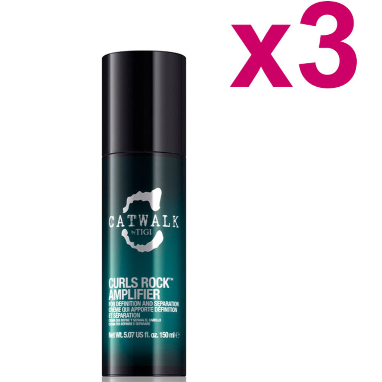 TIGI Kit Curls Rock Amplifier 3 Unidad x 150ml Catwalk