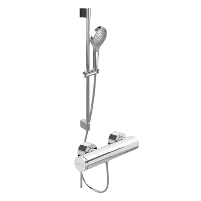 Mitigeur mécanique douche VILLEROY ET BOCH Loop & Friends + Ensemble de douche VILLEROY ET BOCH Verve Showers 3 jets
