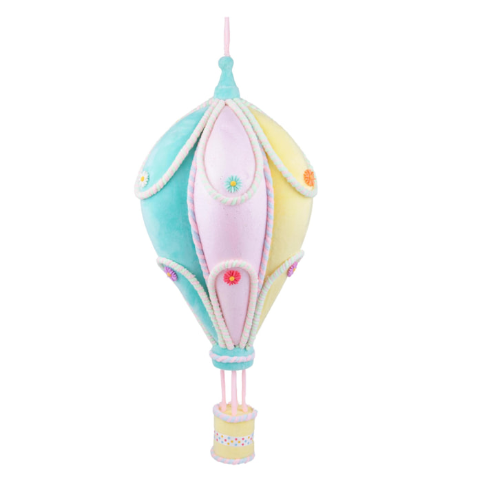 Mongolfiera - Pezzi 1 - 28xH58x28cm - Colore: Rosa/Giallo/Azzurro - Bianchi Dino -