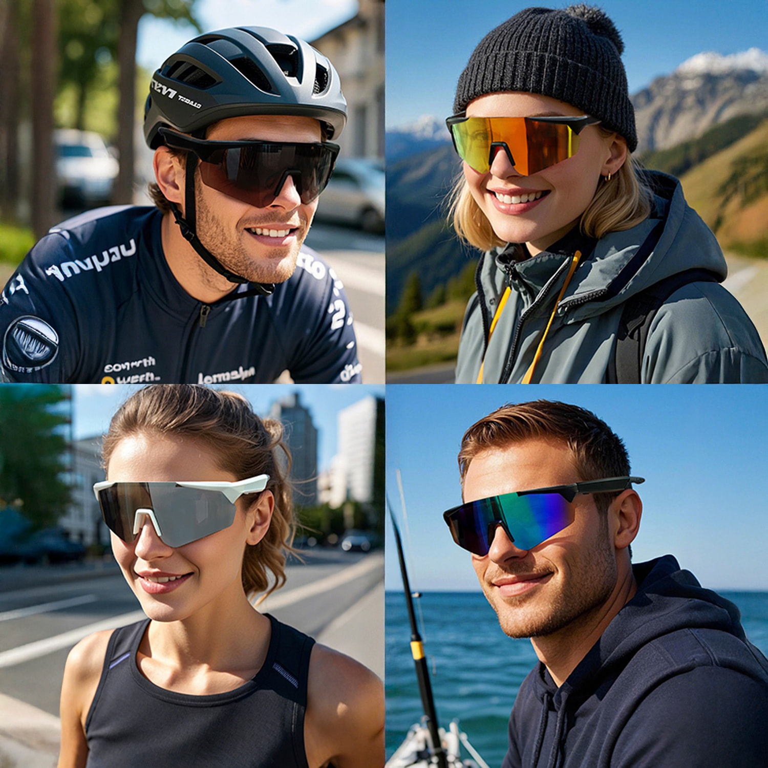 Occhiali sportivi intelligenti QY PRO 2. Assistente vocale intelligente, traduzione in tempo reale di oltre 100 lingue, controllo della musica/chiamate e lenti UV400.