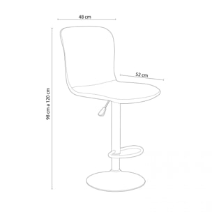 Pack taburetes Britain Tejido Gris - Negro