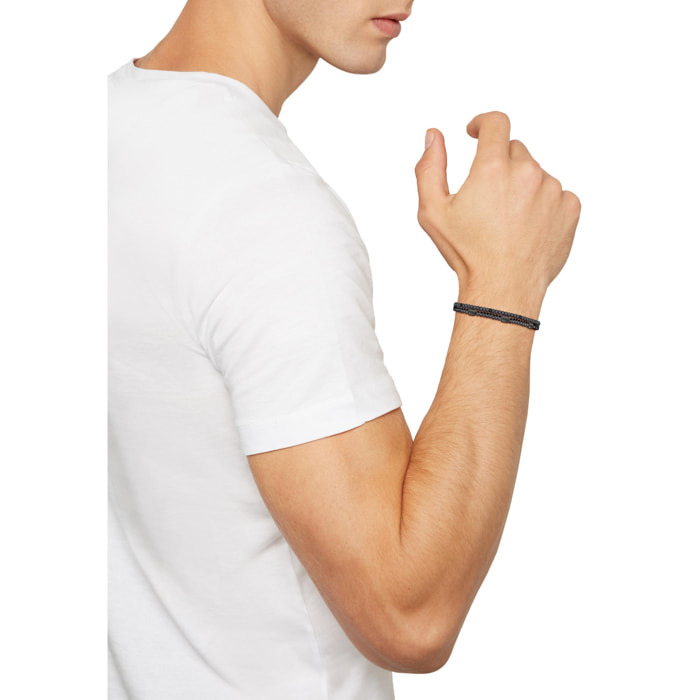 Bracciale Breil Silver-Gun In Acciaio