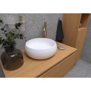 Swiss Aqua Technologies Feel lavabo à poser 36x36 cm mat sans trop-plein (SATUMFEEL3636M)