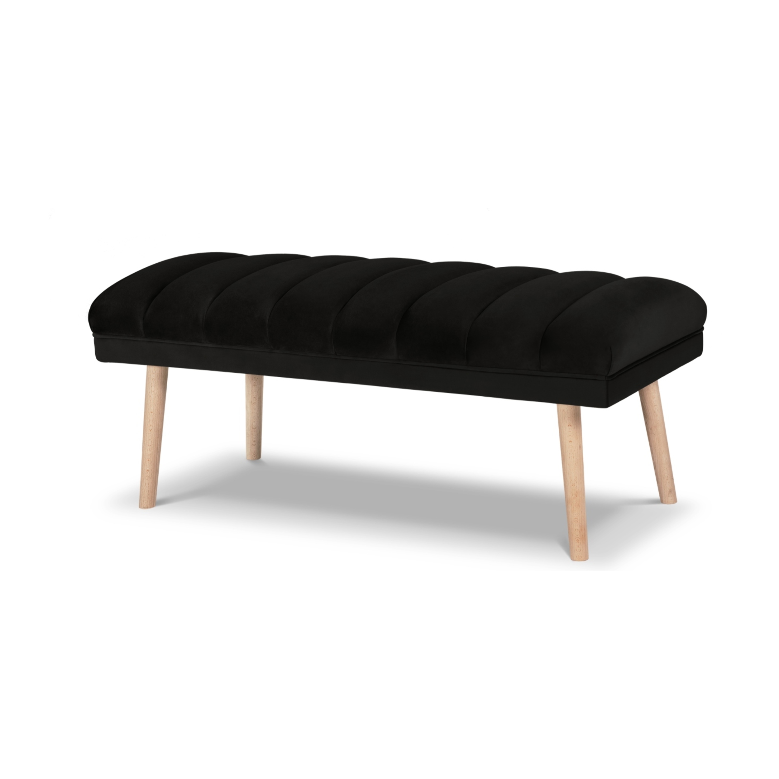 Banc "Frison" 2 places en velours noir