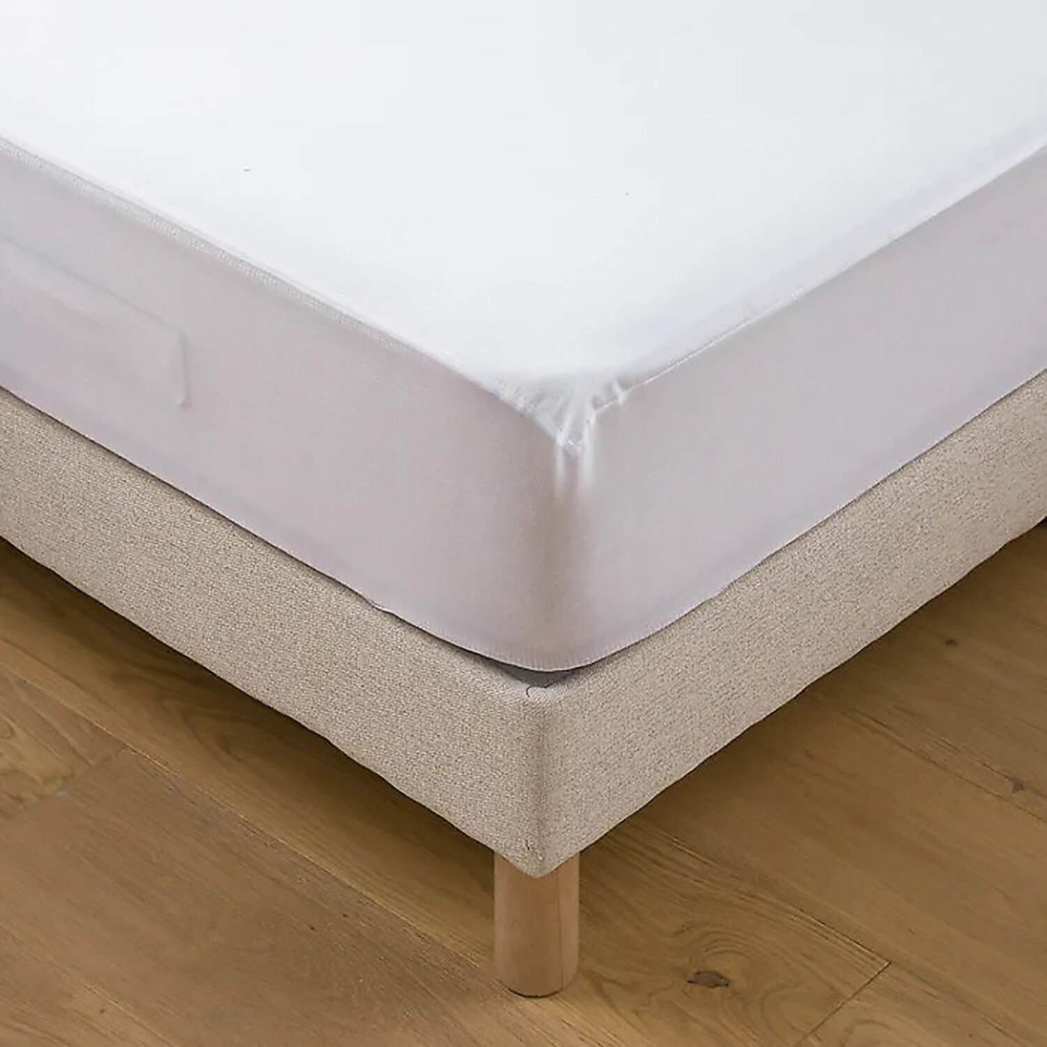 Protege matelas 100% polyester 75gsm impermeable blanc