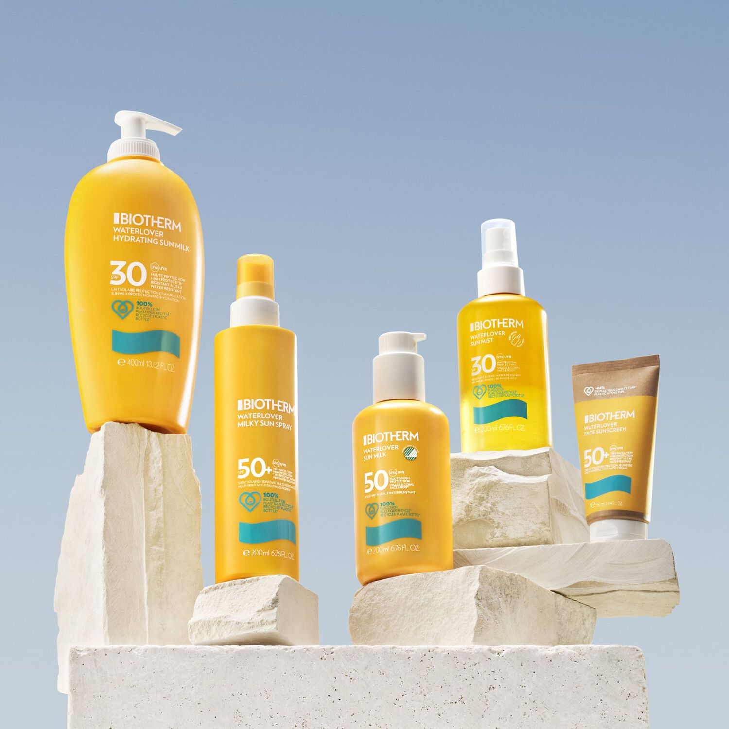 Waterlover Lait Solaire Hydratant SPF50+ - Tube éco-conçu - Lait solaire hydratant Visage & Corps 200 ml