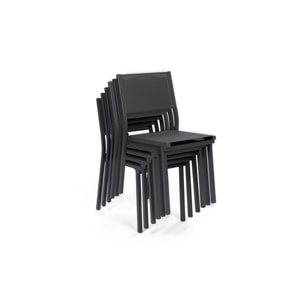 Chaises de jardin empilables - Gris anthracite