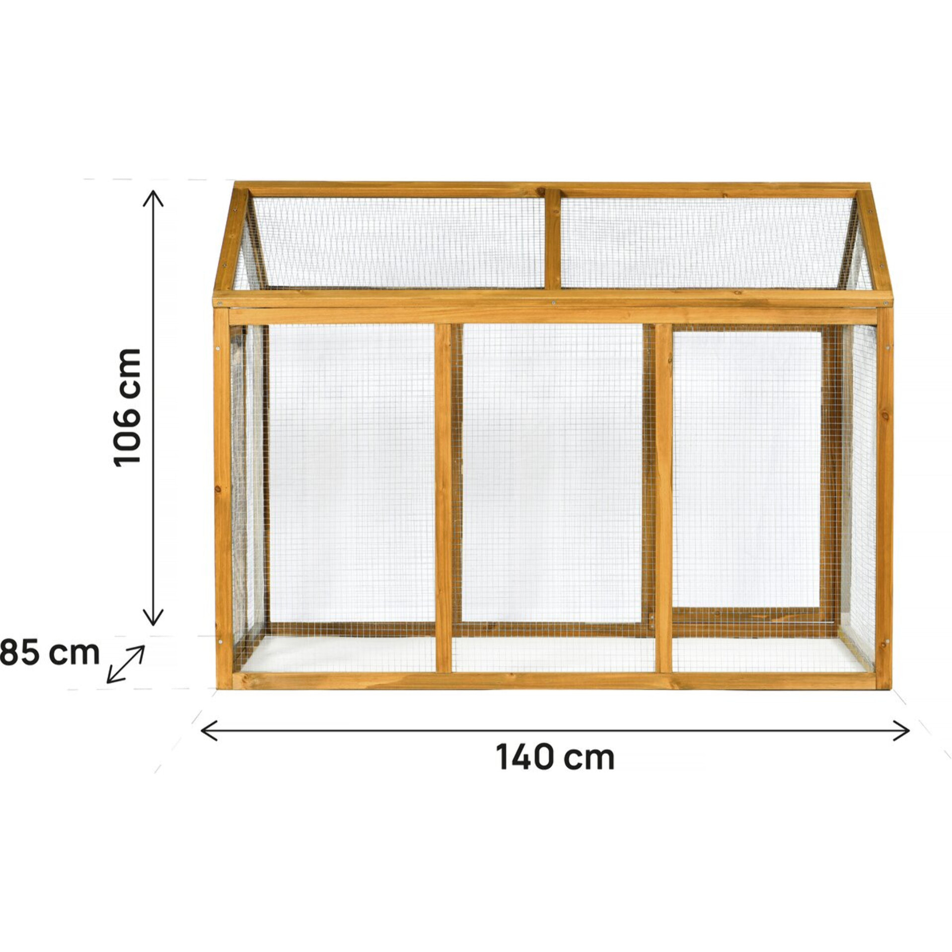 Enclos extension en bois pour poulailler "Coco" - 6 poules - Marron
