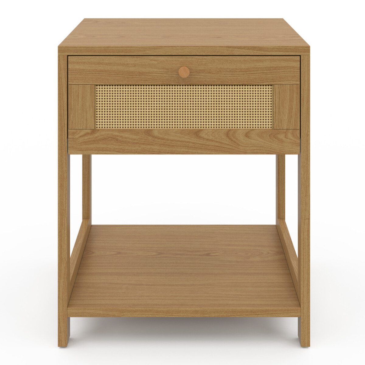 Tables de chevet Erin en cannage 1 tiroir - lot de 2