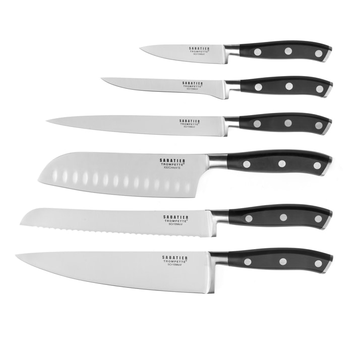 Vulcano - Estuche hotelero para 6 cuchillos de cocina