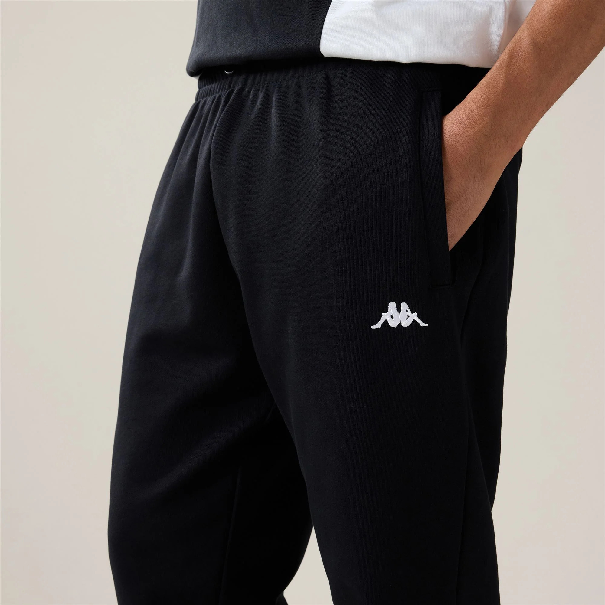 Kappa - Pantalones Hombre Negro - Authentic Nogan