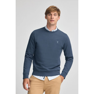 Sudadera azul denim de corte relajado con logo Rigby Go