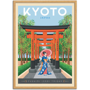 Affiche - Kyoto - Olahoop Travel Posters