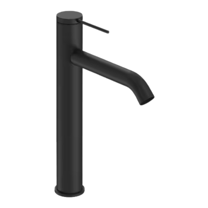 Mitigeur lavabo bec haut Grands Boulevards sans vidage Noir mat