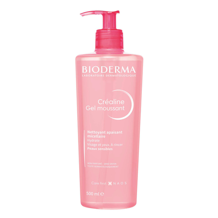 Créaline - Gel Moussant Visage et Yeux - Peaux Sensibles 500ml