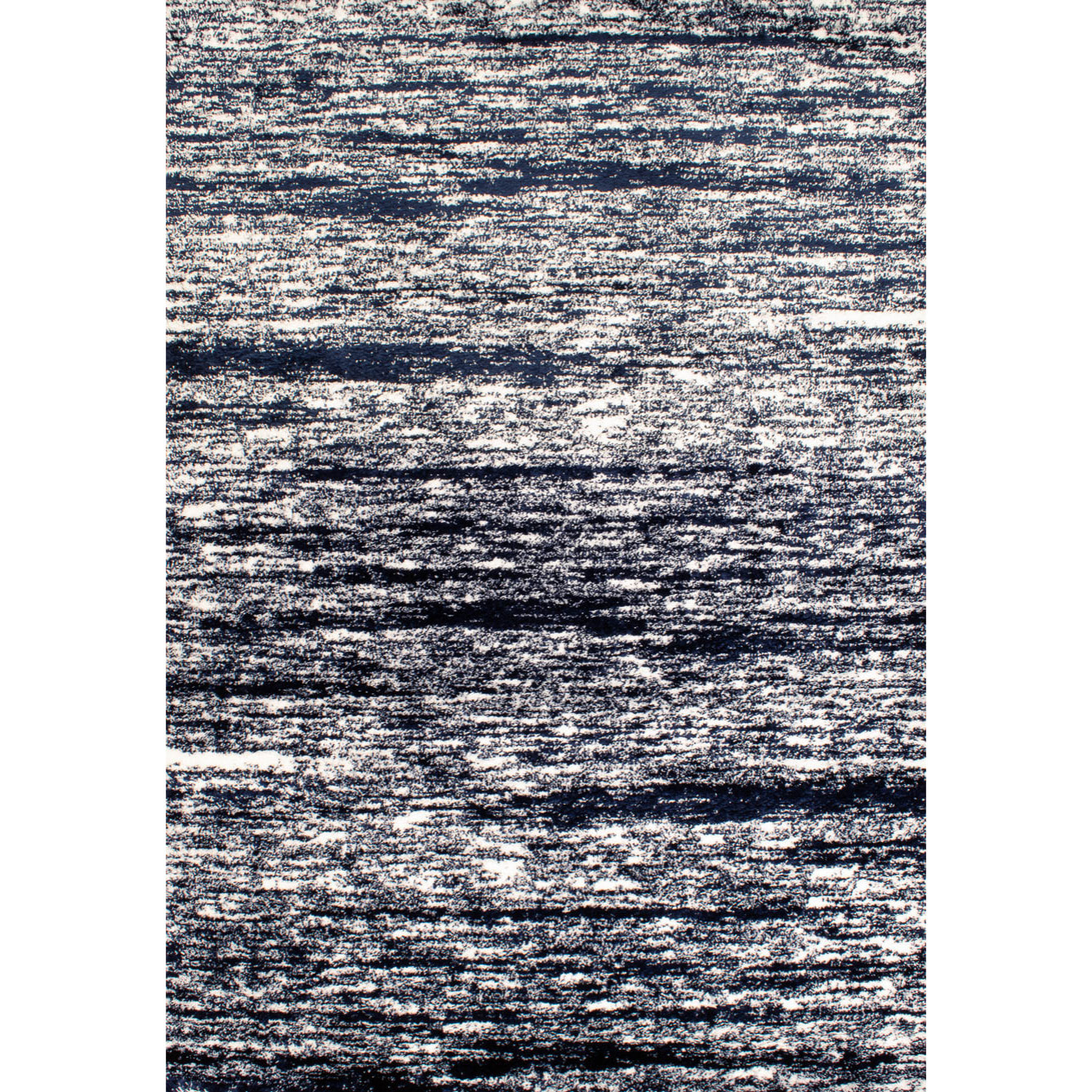 Oslo - tapis salon à poils longs abstrait bleu