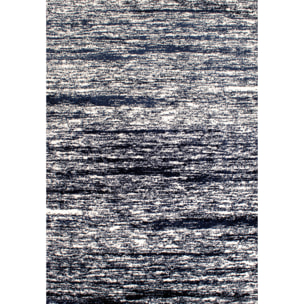 Oslo - tapis salon à poils longs abstrait bleu